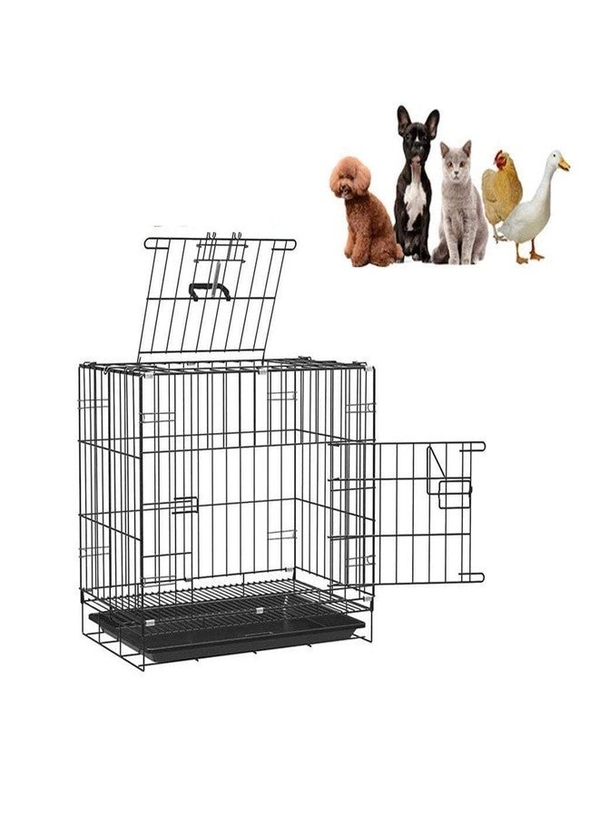 KittuPet Double Door Folding Metal Cage with Paw Protector for Dog & Cat - 24 Inch - Image 3